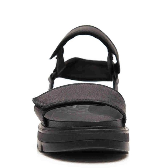 Timberland Black Leather Ray City Ankle Strap Sandals Shoes Flats Multi Size NEW - Picture 3 of 9